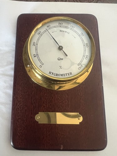 BARIGO Hygromètre de Precision Humidité Mécanicien Avec Hublot Et Stand Bois 