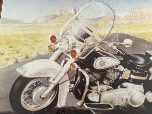 Harley Davidson Panonceau Carré Publicité Display Étain De Vitrine Vintage 