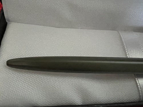 🔴 ELMITEX penna sfera by Montegrappa lacca verde militare a pulsante vintage