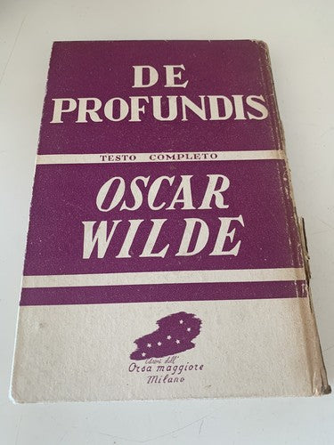 Book de Profundis Testo Full Oscar Wilde Orsa Maggiore Age 1950