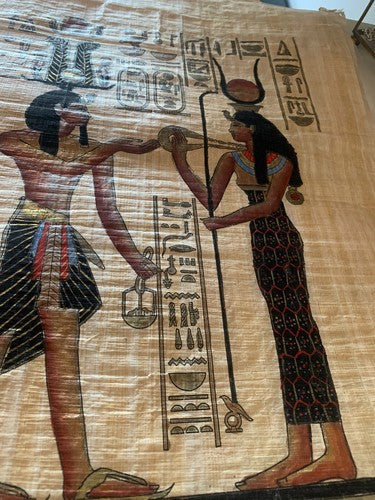 Papyrus Egyptian Authentic Egyptian Original Hand Painted Vintage