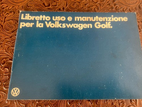 🔴 Originale italienische Bedienungsanleitung für den VOLKSWAGEN Golf, Wartungshandbuch, Baujahr 1981