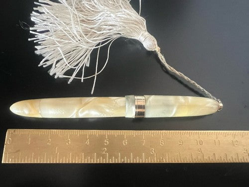 🔴 STILNOVA penna stilografica effetto madreperla pennino ORO scrive vintage