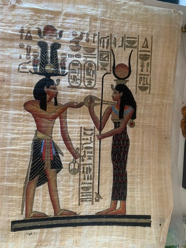 Papyrus Egyptian Authentic Egyptian Original Hand Painted Vintage