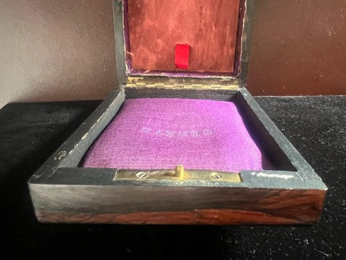 🔴 GINEVRA Taschenuhrenetui aus Holz im Vintage-Stil 