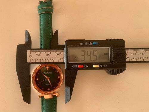 🔴 Orologio donna GOGOEY verde smeraldo e placcato oro rosa movimento al quarzo