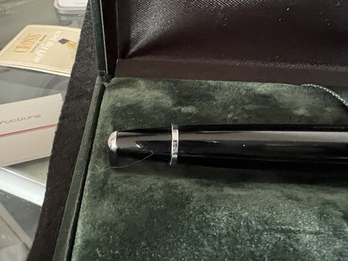Cross Stylo-Plume Stylo à Plume Townsend Laque Noire A Cartouche Écrit À Boîte