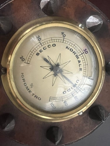 🔴 Igrometro di precisione umidità meccanico con basamento legno stazione meteo