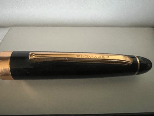 Marksman Stylo-Plume Stylo à Plume Noire Profils Or A Cartouche Écrit Vintage