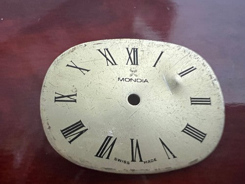 🔴 MONDIA quadranti per orologi champagne ORIGINALI 4 pezzi vintage