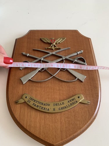 🔴 CREST MILITARE scudo legno vintage Ispettorato Armi Di Fanteria E Cavalleria