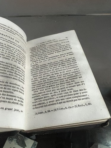 🔴 Book Madonna TRES-SAINTE VIERGE French ANTIQUE print from 1883 leather 