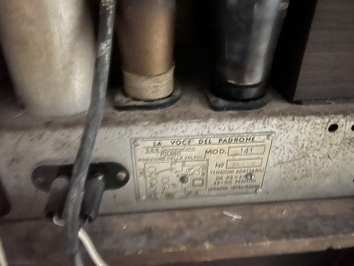 🔴 LA VOCE DEL PADRONE radio grammofono mobile legno noce FUNZIONA VINTAGE