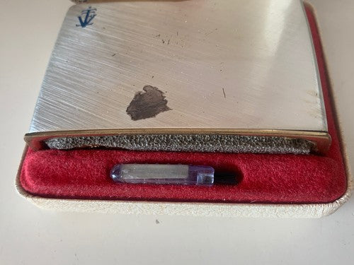 🔴 CONSUL CROWN accendino a gas con astuccio ed istruzioni FUNZIONANTE vintage