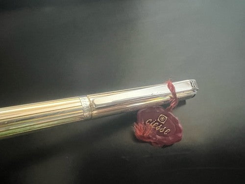 🔴 CIESSE penna sfera cromata con sigillo ed astuccio scrive VINTAGE
