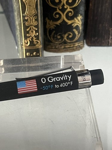 🔴 FISCHER Spacetec penna sfera nera meccanismo a pulsante scrive, vintage