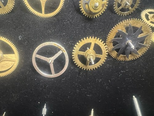 🔴 RUOTA OROLOGIO ingranaggio movimento pignoni a pendolo tavolo lotto 23 pezzi