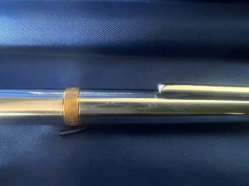 Aurora Stylo-Plume Sphère À Scattol Chrome Écrit Avec Trousse Vintage