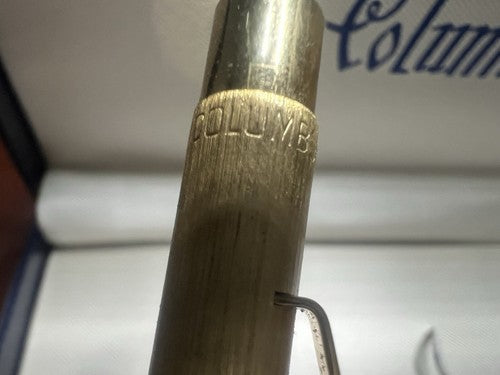 Columbus Stylo-Plume Sphère Plaqué Or Écrit Parfaitement Avec Trousse Vintage