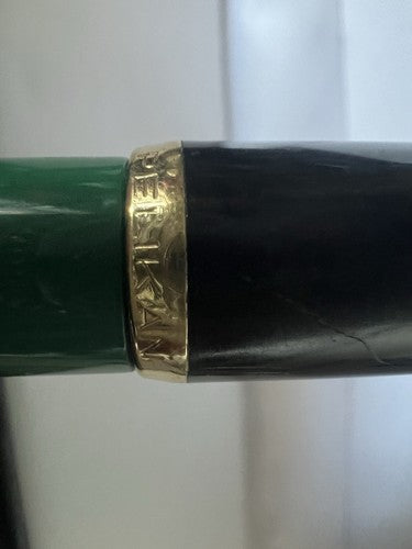 🔴 PELIKAN Füllfederhalter grün schwarz MK10 Kolbenkappe beschädigt 1 