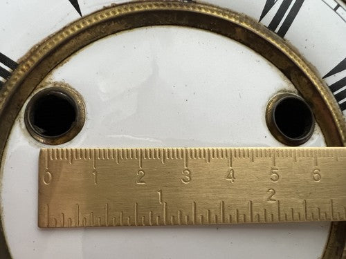 🔴 QUADRANTE orologio pendolo muro parete smalto doppio bordo ottone perni