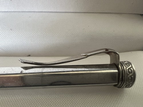 🔴 VIBERTI Druckbleistift aus verchromtem Metall mit Vintage-Mine 