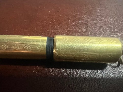 🔴 ANGLO AMER penna stilografica retrattile placcata ORO 18 CARATI vintage