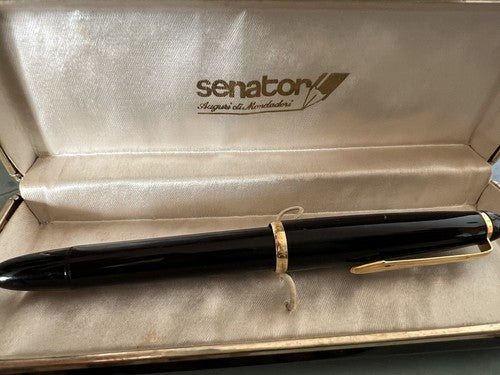 SENATOR Stylo À Plume PISTON Avec Pointe En Iridium Noire Encre Pelikan