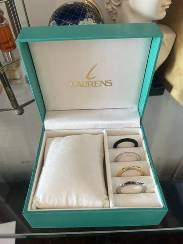 🔴 LAURENS box scatola orologio con cuscino e ANELLI cofanetto custodia