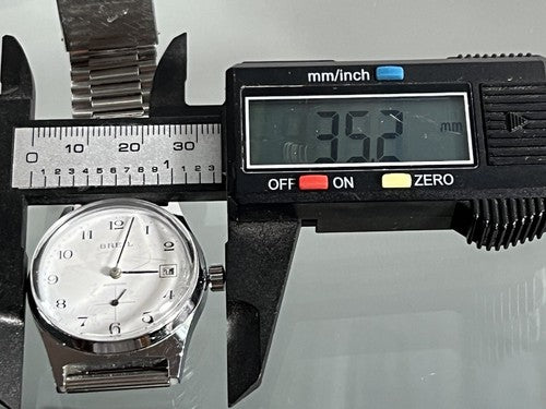 🔴 BREIL orologio acciaio carica manuale funziona con scatola vintage