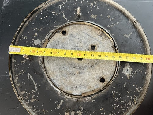 Quadranten-Pendeluhr, Wandmontage, emaillierte Kanten, Messing, 4 Löcher, Vintage 