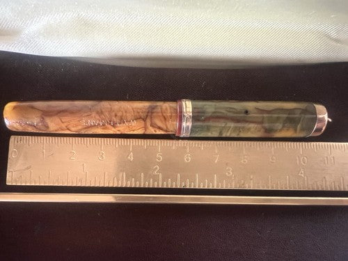 DE WATERMAN Stylo-Plume Stylo à Plume Levier Celluloïd Marbré Or Antique
