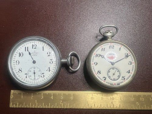 🔴 Orologi tasca MOLINJA WINTHAL pezzi parti ricambio treno locomotiva vintage