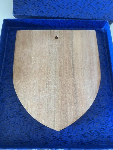 🔴 Crest militare SICURI PER TERRA E MARE scudo di legno effige metallo vintage