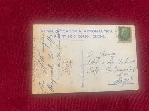 Carte Postale Timbré Regia Académie Mess Timbre 1937