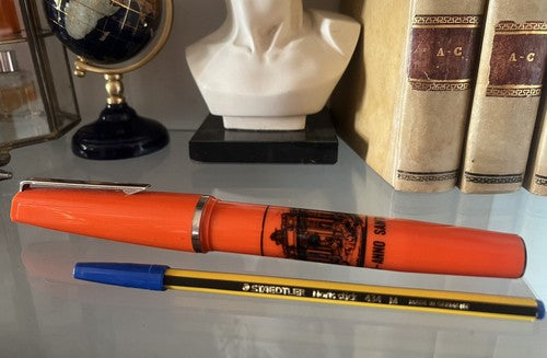 Jubilé Stylo-Plume Sphère Roma Année Santo 1975 Orange Format Géant Vintage
