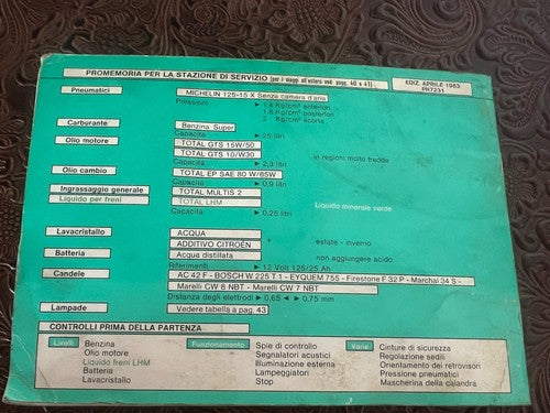 Citroen Dyane 6 Anleitung Auto Verwendung Wartung Original Vintage 1983