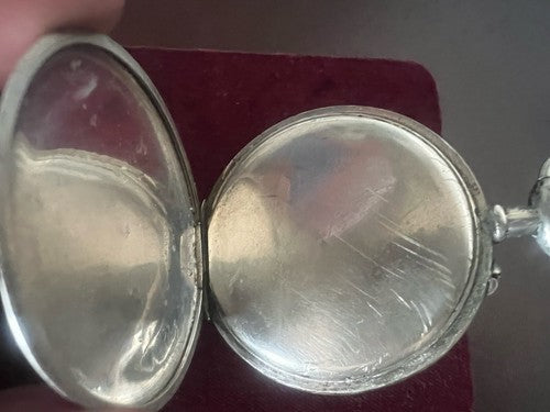 🔴 Orologio tasca uomo ARGENTO 800 cesellato funziona antico inizi 900