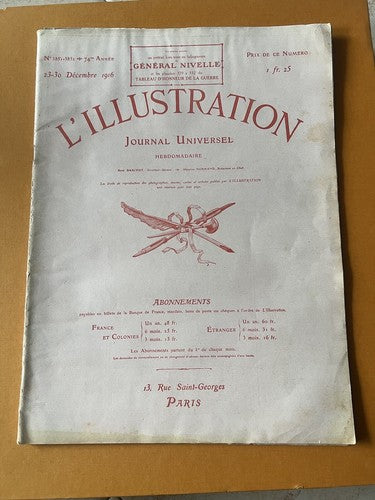 🔴 GIORNALI L'ILLUSTRATION JOURNAL UNIVERSELLE HEBDOMADAIRE weekly Paris 1916