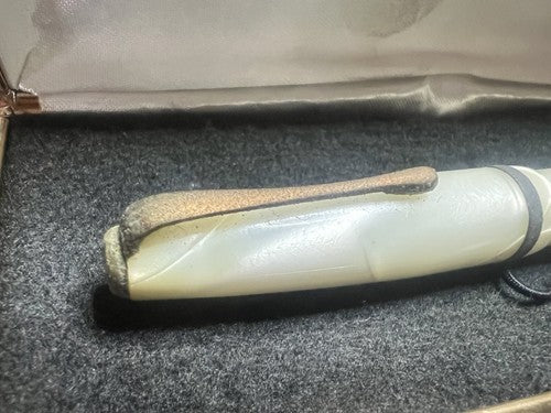 🔴 STILNOVA penna stilografica effetto madreperla pennino ORO 14 scrive vintage