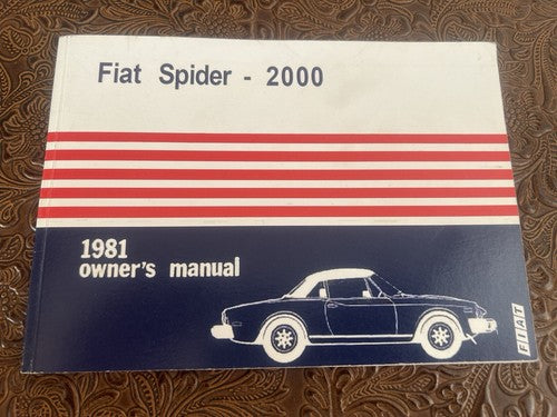 FIAT 124 SPIDER 2000 Wartungs- und Technikhandbücher (Englisch, Vintage, selten) 
