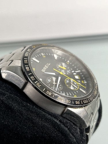 🔴 BREIL Cronografo Uomo TW0676 Oversize Acciaio Nero Quarzo Con Scatola