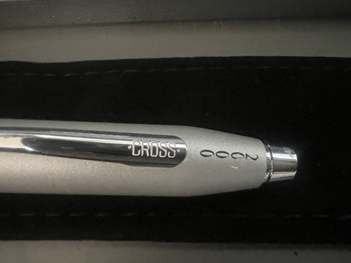 Cross Stylo-Plume Stylo à Plume Laque Gris Jubilé 2000 A Cartouche Avec Étui