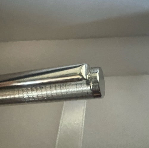 🔴 Penna sfera ARGENTO 925 MASSICCIO quadretti satinata profili lucidi vintage 6