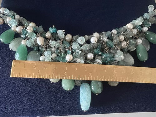 🔴 DEA GIOIELLI orecchinI collana ARGENTO placcata oro raggi QUARZO PERLE parure