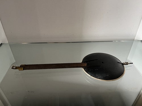Pendule Horloge Mur Double Bordure Métal Barre Bois Crochets Vintage