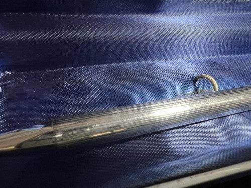 Columbus Pen Sphere Silver Solid 925 Ballpoint Stripe Bas Relief Vintage