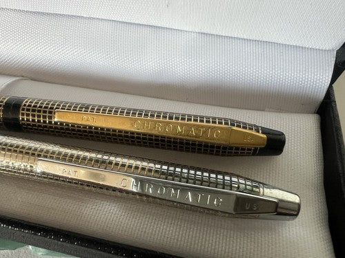 Chromatic Pens Sphere Gold And Chrome Multi Colour Two Colours Vintage