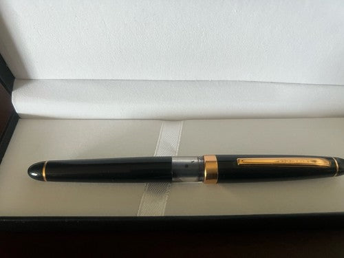 Marksman Stylo-Plume Stylo à Plume Noire Profils Or A Cartouche Écrit Vintage