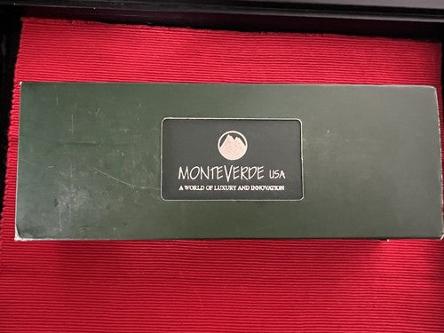 🔴 MONTEVERDE penna stilografica lacca nera Invincia pennino M scrive come nuova
